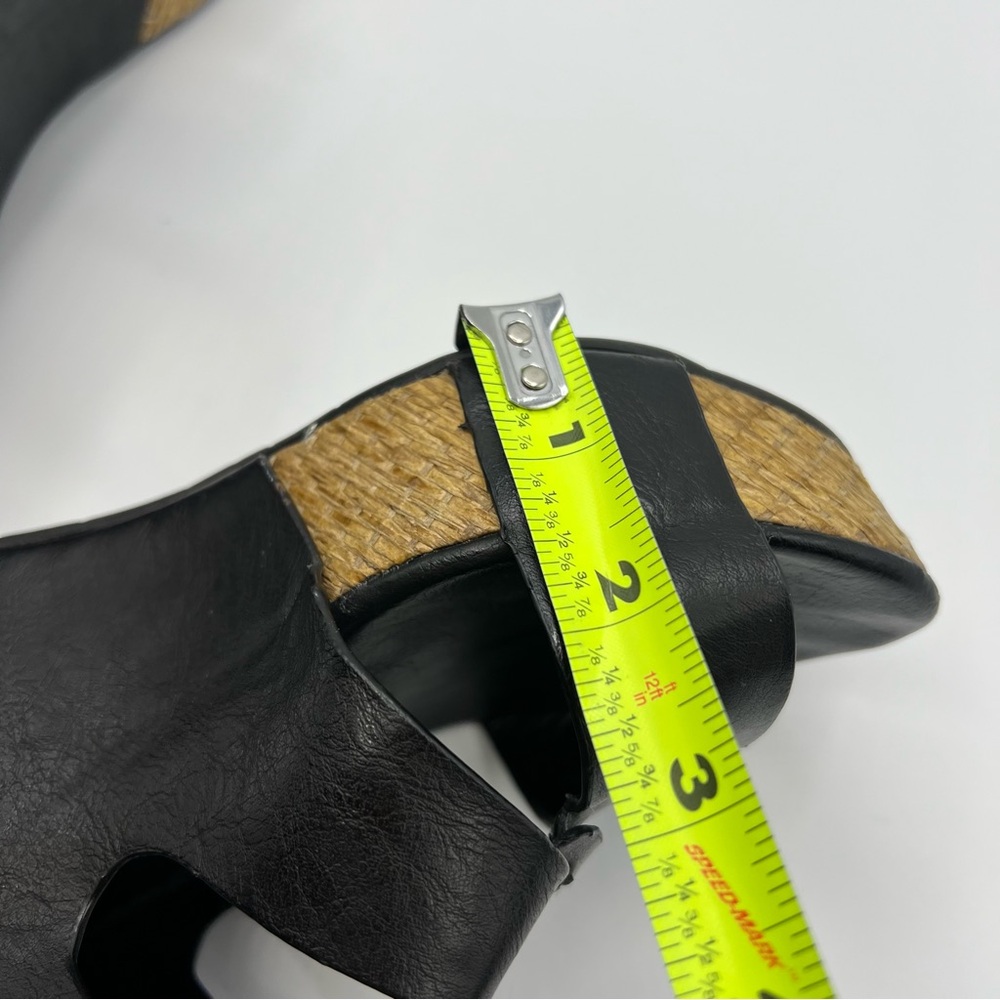Pierre Dumas women’s black wedges Natty Black Size 6 comfort casual summer - Picture 9 of 11